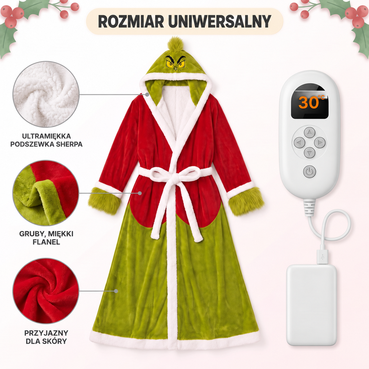 Podgrzewany szlafrok Ciepluchowo